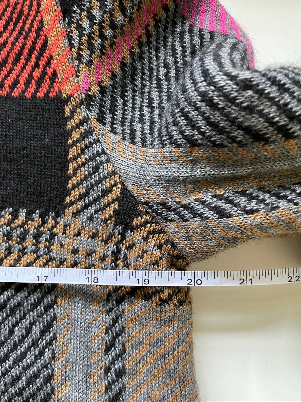 Aldomartins Knit Jacket Cropped Plaid Wool Cashmere Button Textured Sz 4 Artwear - Picture 10 of 11